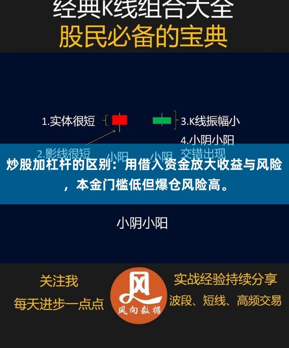 炒股加杠杆的区别：用借入资金放大收益与风险，本金门槛低但爆仓风险高。